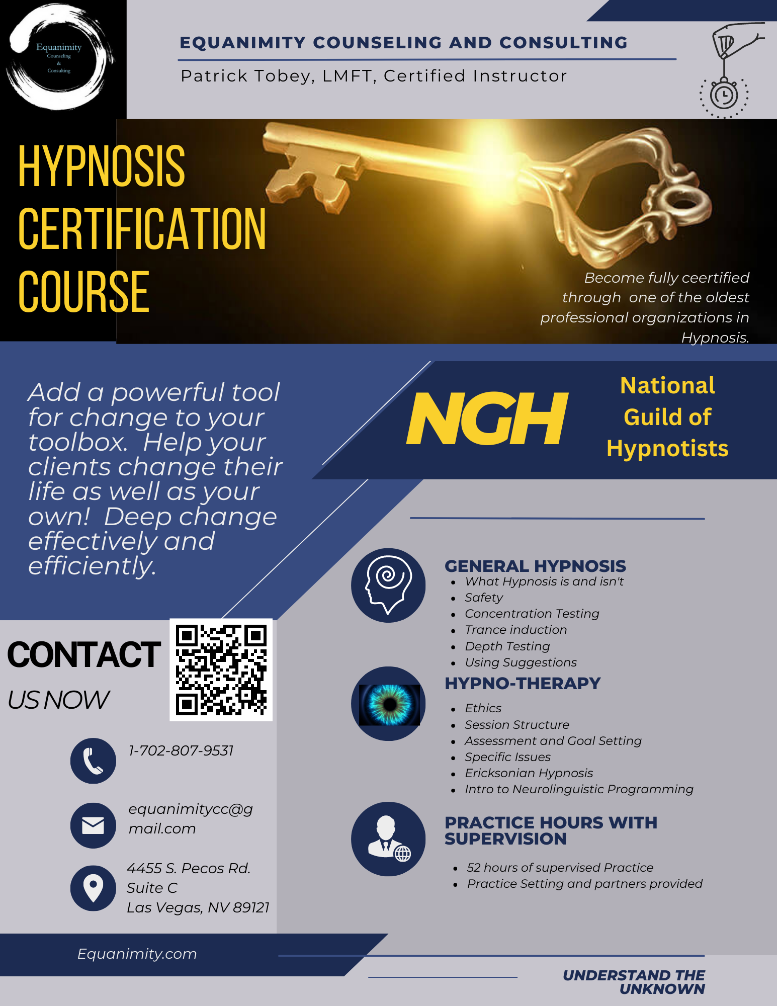 Hypnosis Certification Package Equanimity Counseling and Consulting